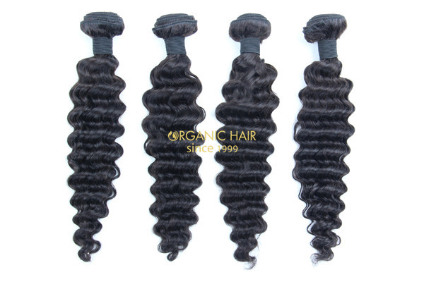 Factory price virgin brazilian deep wave remy hair extensions